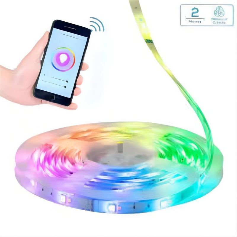 Remote Control 5050 RGB LED Strip Flexible 30LED RGB DC 12V CE RoHS For Home