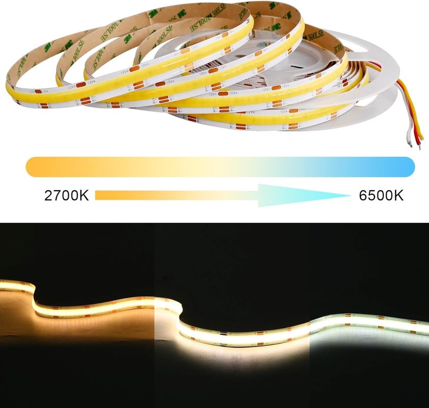 560LEDs COB LED Strip 90 CRI CCT Ευέλικτο COB 3M με προσαρμογέα και μίνι ελεγκτή RF