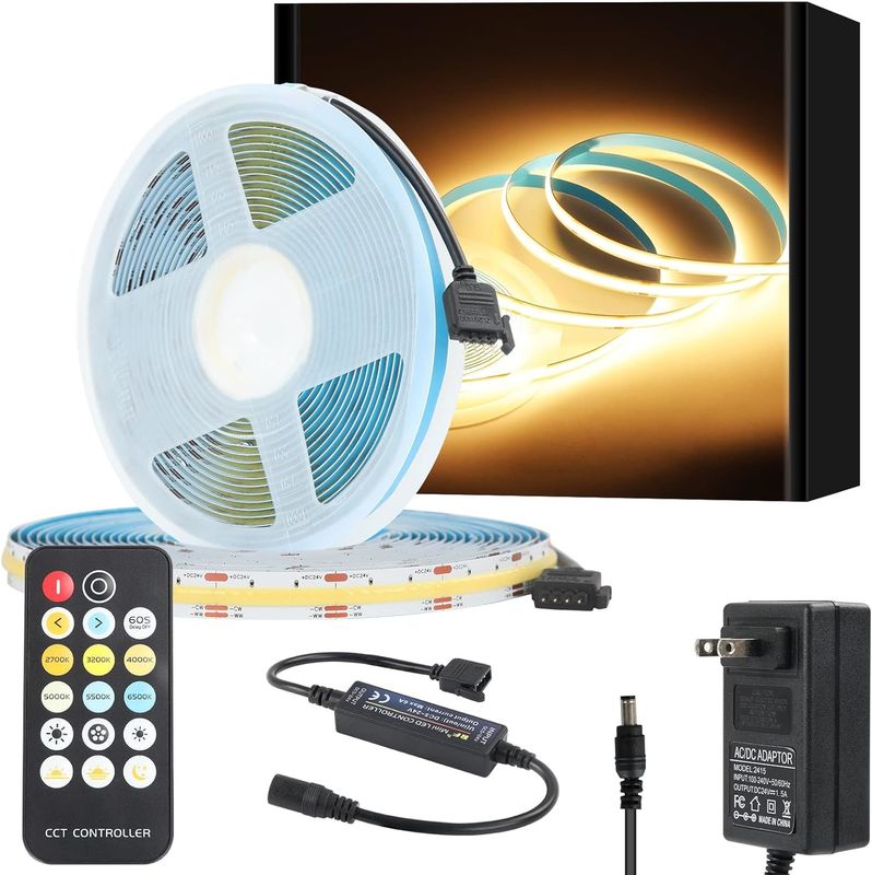 COB LED Strip Lights CCT (2700K-6500K ρυθμιζόμενα) 2M 560LEDs/m CRI90 Led Tape Light Kit με κουτί συσκευασία led strip για το σπίτι