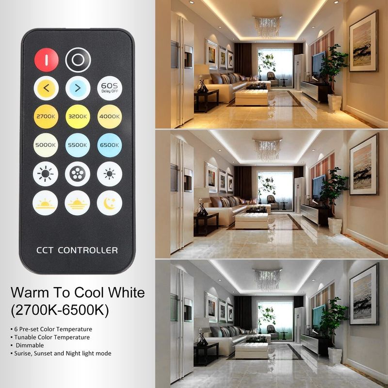 COB LED Strip Lights CCT (2700K-6500K ρυθμιζόμενα) 2M 560LEDs/m CRI90 Led Tape Light Kit με κουτί συσκευασία led strip για το σπίτι
