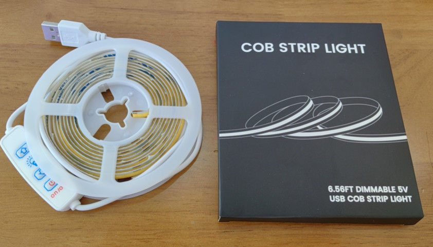 Νέο μοντέλο DC5V COB LED Strip Lights 2M 300LEDs/m CRI90 USB Led Tape Light box Kit με κουτί πακέτο led strip για το σπίτι