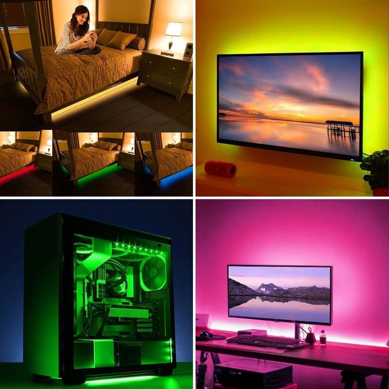 5M τηλεχειριστήριο RGB SMD5050 LED Strip Light Color Changer DC12V