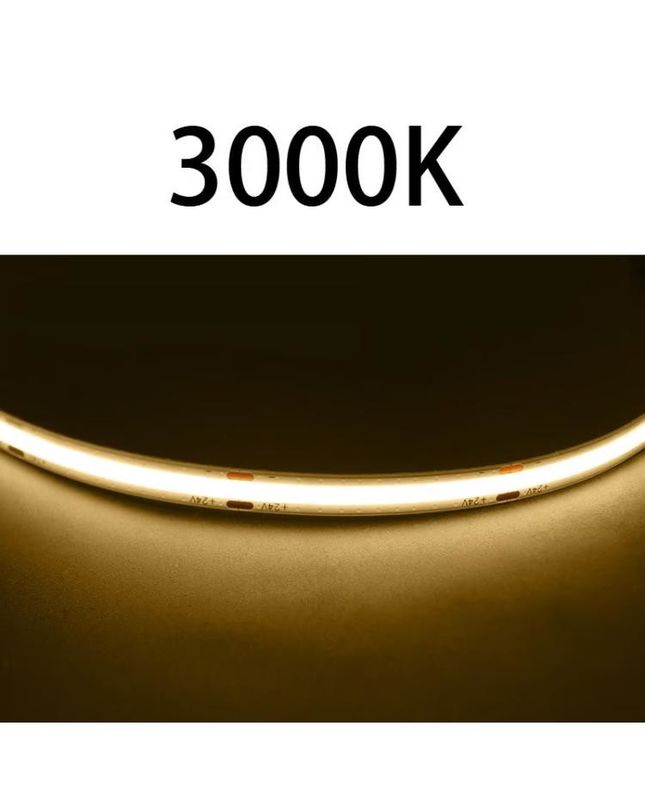 Υψηλό CRI DC24V COB480 φώτα 5m/roll RA90 cob strip για εσωτερική εξωτερική διακόσμηση αδιάβροχο προφίλ COB strip