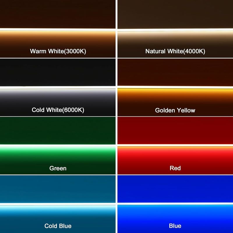 Πιστοποιητικό CE ROHS COB Strip Light Κόκκινο πράσινο μπλε ροζ υψηλής πυκνότητας 480 Strip Light Flexible Board 24V 12V