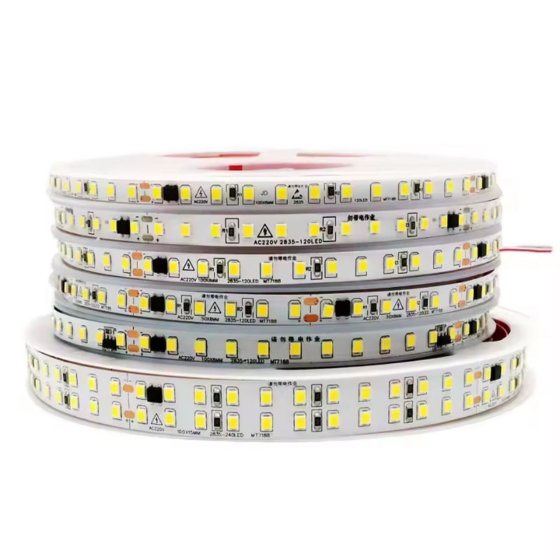 120LED/m Ευέλικτη λωρίδα LED για εσωτερικούς χώρους Χωρίς οδηγό CRI80 2835 SMD 8mm PCB μήκος 5M/10M