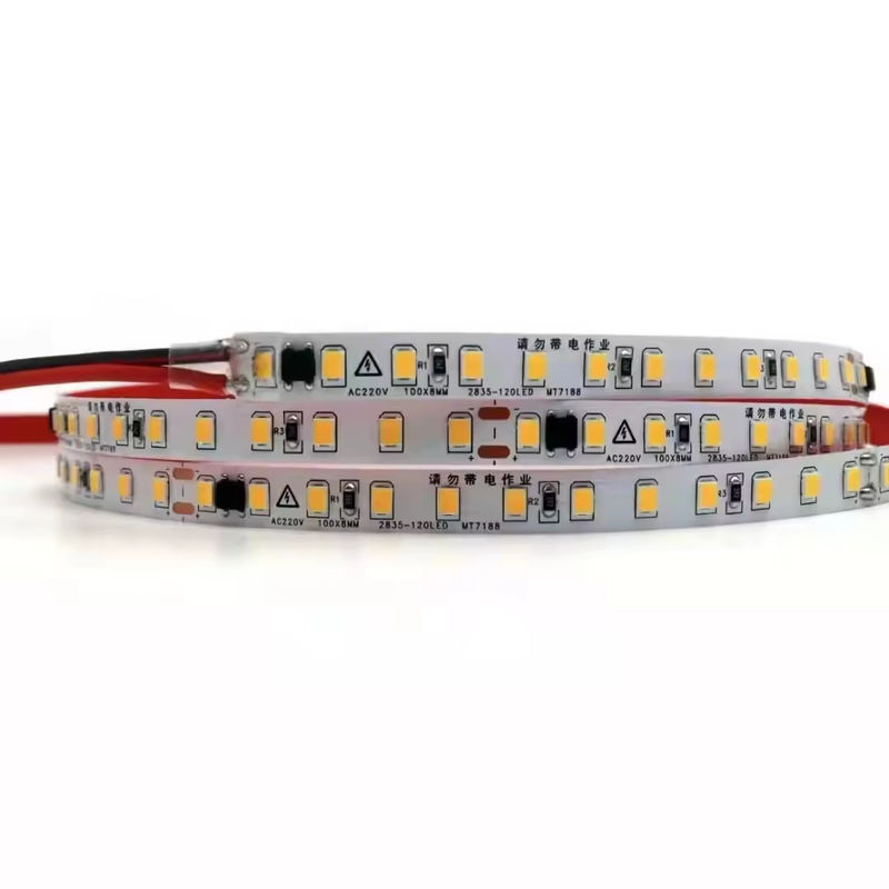 220v Χωρίς οδηγό 10cm Κόψιμο 2835 Led Strip IP65 120 LEDs Tape Light Μη υδατοστεγή IP20 Ευέλικτη LED Strip