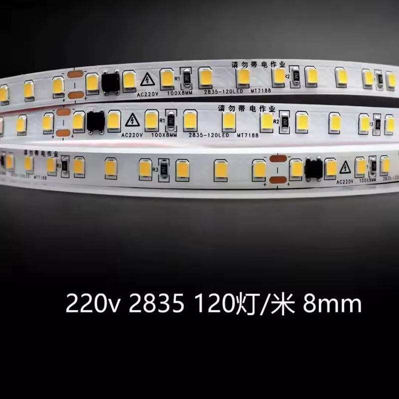 Υψηλής τάσης εσωτερικά μαλακά φώτα Led Strip Αδιάβροχα 230v 220v Ζεστά λευκά 3000k 4200k 6500k Led Light Strip