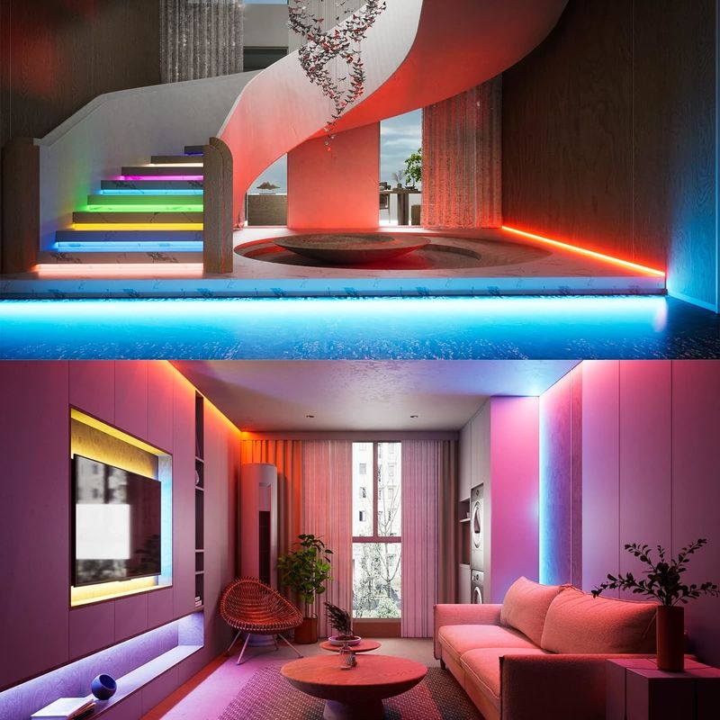 784 LEDs/m RGBW Chip COB LED Strips Αμβλύσιμες από -20°C έως 60°C DC 24V Εισδοτική τάση
