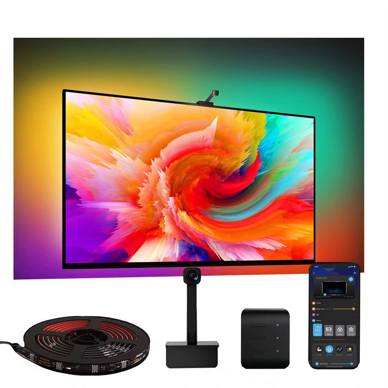 65-75 ίντσες Alexa Google Home Ambient Smart App Wifi Immersion TV Πίσω φωτισμοί με κάμερα RGBIC