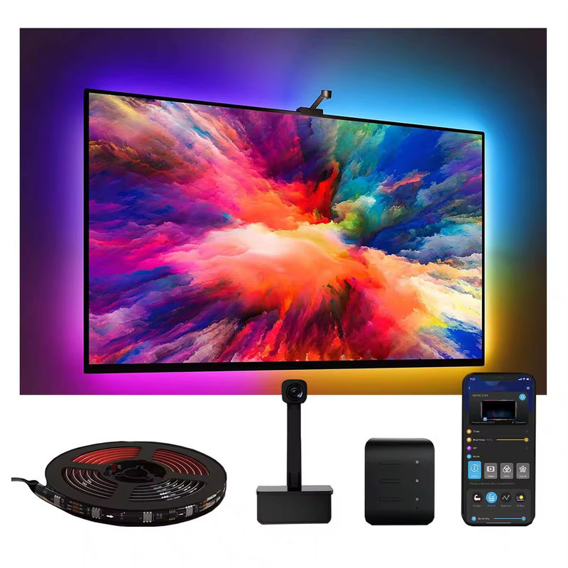 65-75 ίντσες Alexa Google Home Ambient Smart App Wifi Immersion TV Πίσω φωτισμοί με κάμερα RGBIC