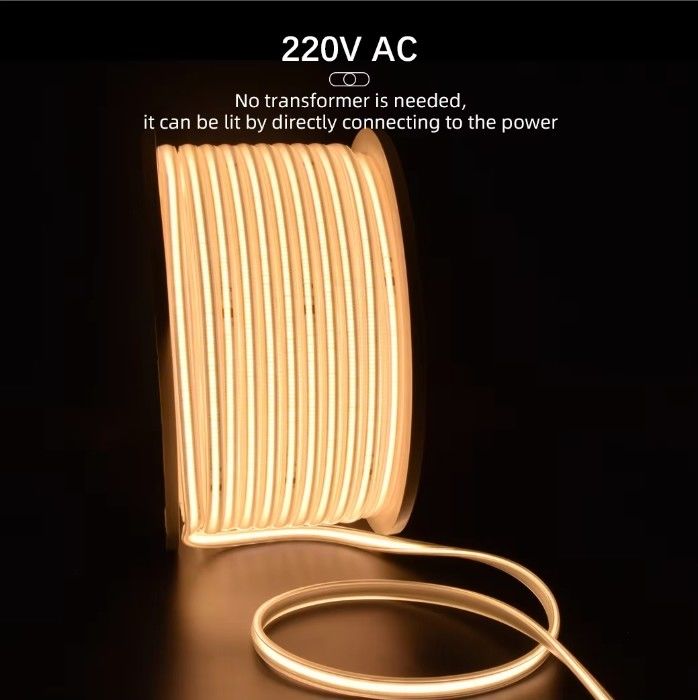 288 LED υψηλής τάσης 110V 220V ευέλικτο φως COB 2700K 3000K 4000K 6000K