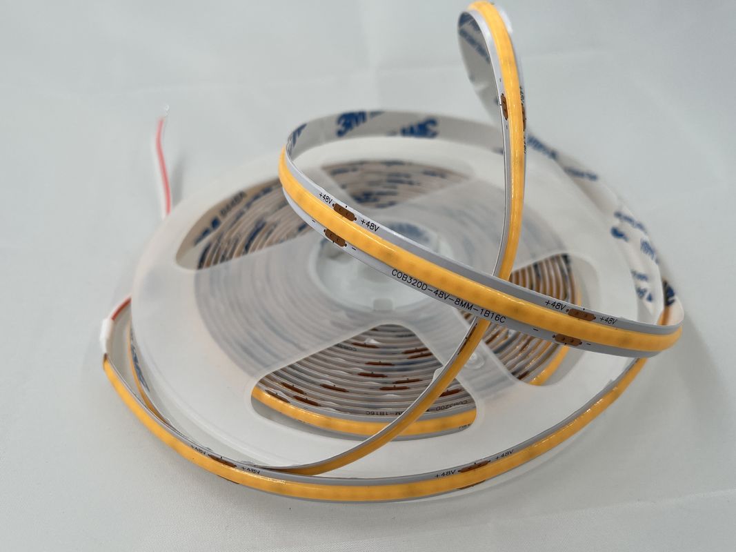 48V COB 320leds/M 90CRI Αμβλύνσιμο 100lm/W 11W/M Ευέλικτο COB LED Strip Light για εσωτερική διακόσμηση