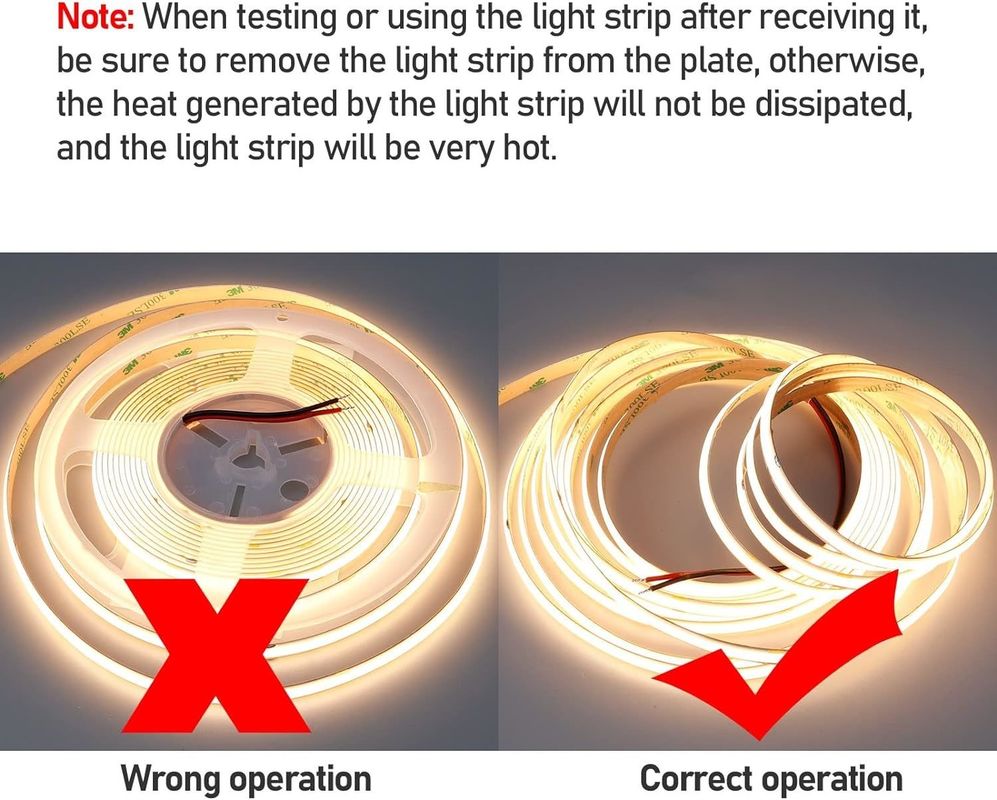 Εσωτερική εξωτερική διακόσμηση COB LED Strip Light High CRI 280 320/480 τηλεχειριστήριο
