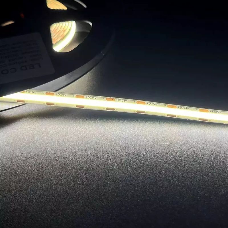 320Leds Ευέλικτη λωρίδα LED Λευκή/Θερμή Λευκή DC24V 8mm πλάτος ολοκληρωμένο φως LED COB