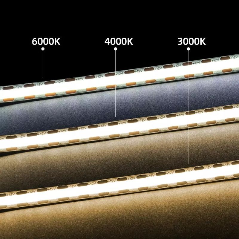 320Leds Ευέλικτη λωρίδα LED Λευκή/Θερμή Λευκή DC24V 8mm πλάτος ολοκληρωμένο φως LED COB