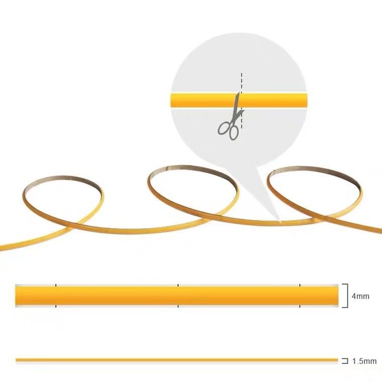 12v / 24v 8mm 90Ra 320d fob Aluminium Profile COB LED Strip για διακόσμηση