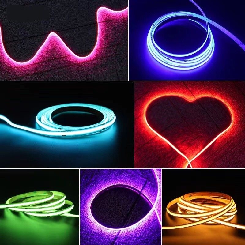 12v / 24v 8mm 90Ra 320d fob Aluminium Profile COB LED Strip για διακόσμηση