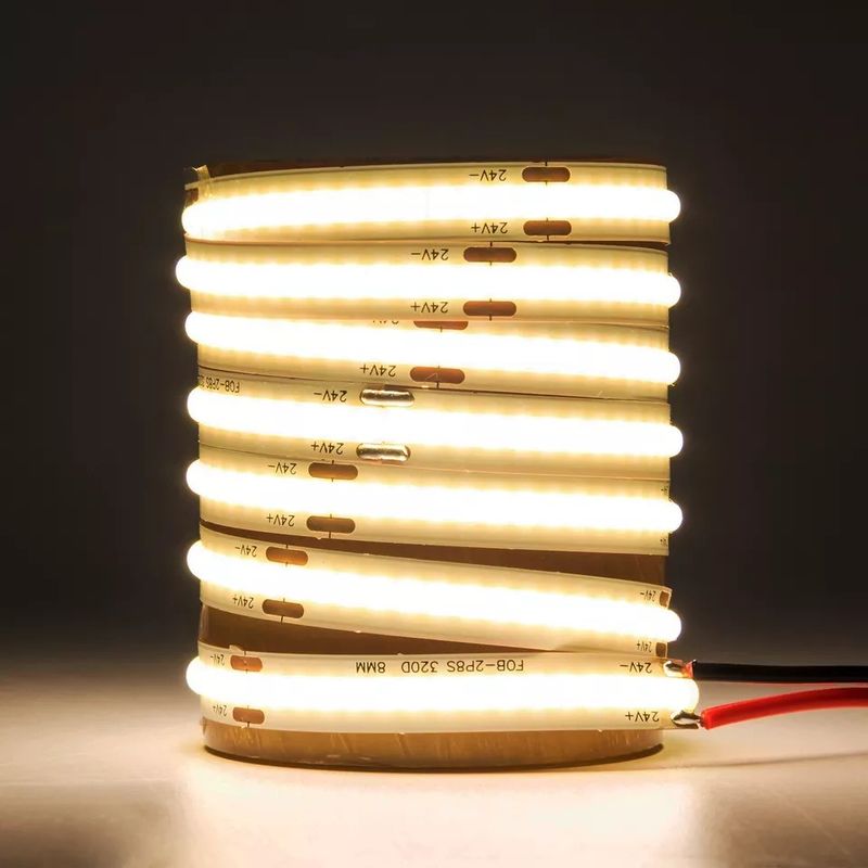 12V 24V Αδιάβροχο IP65 IP67 IP68 CRI90 Αμβλύνσιμο 5M Ευέλικτη LED ταινία COB για εσωτερικό εξωτερικό