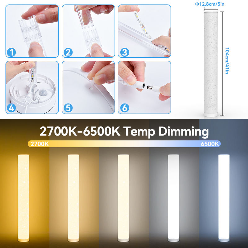 RGB πολύχρωμο τηλεχειριστήριο LED λάμπα δαπέδου για το υπνοδωμάτιο διακοσμητικό φωτισμό περιβάλλοντος 1,5m