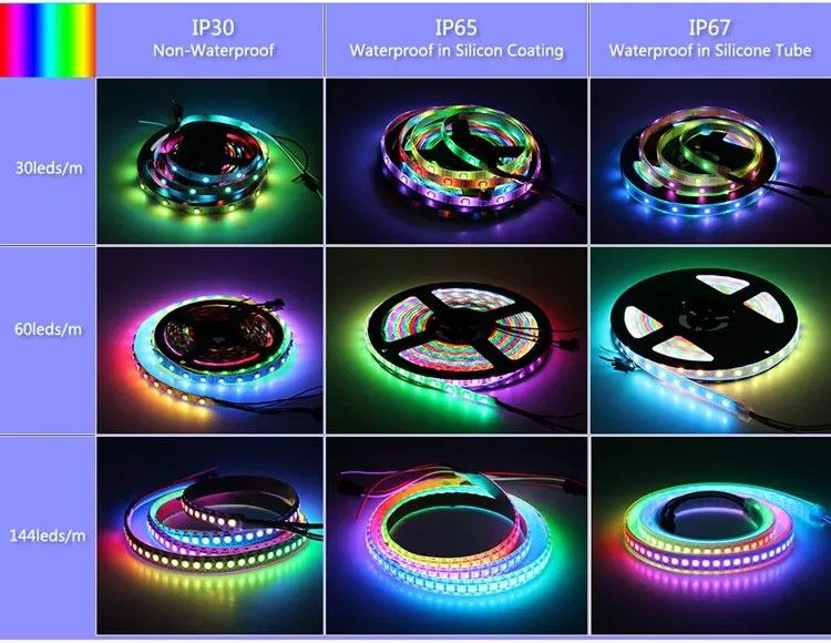 Χονγκτοπ 5m/roll 3- SK6812 RGB RGBW RGBWW RGBNW RGBCW LED Strip Light για έπιπλα