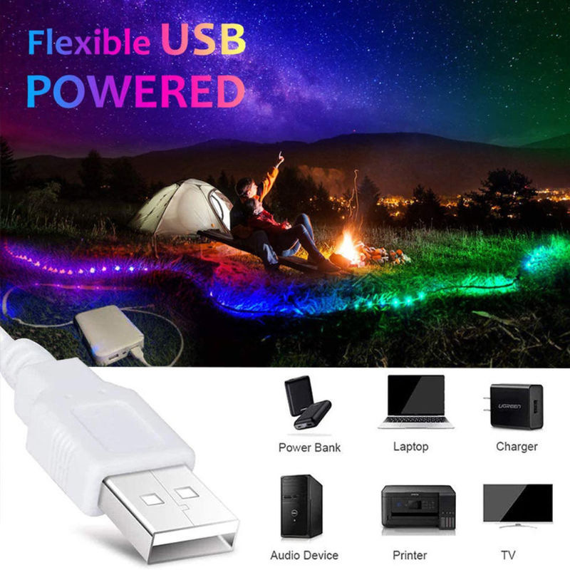 Έξυπνη λωρίδα LED για διακόσμηση 12V 5V USB Control Συγχρονισμός μουσικής και θερμοκρασία χρώματος RGB
