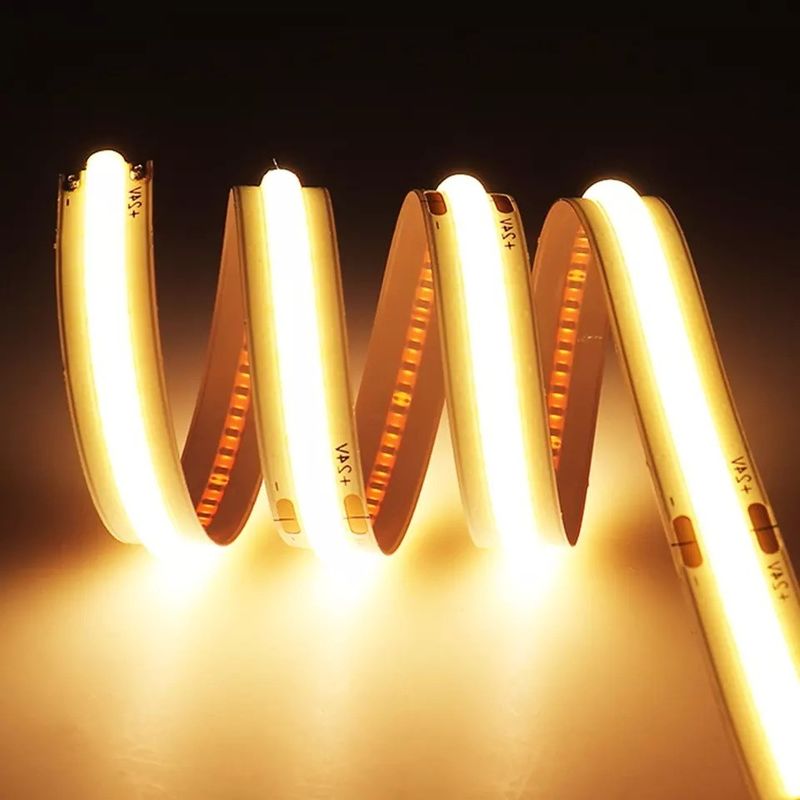 Ευέλικτη λωρίδα Led Cob με ζεστό λευκό μπλε χρώμα και φωτεινή απόδοση λάμπας 90lm / w