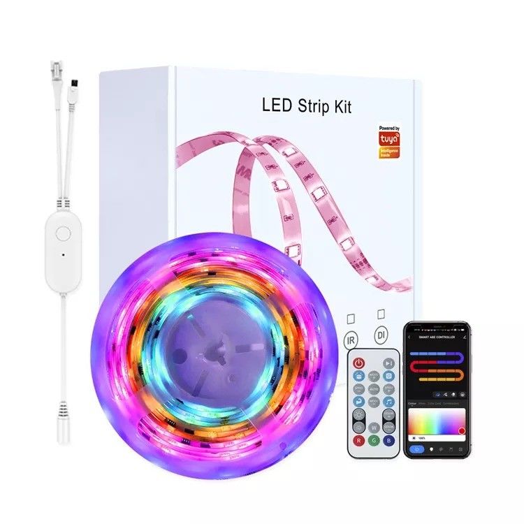 Home Bar LED Light Strips Στήριξη σχεδιασμού κήπου Dimmer 12V 32ft Smart 5050 RGB 1670