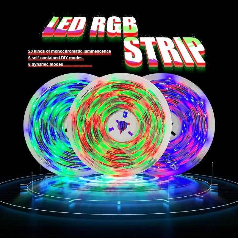 Home Bar LED Light Strips Στήριξη σχεδιασμού κήπου Dimmer 12V 32ft Smart 5050 RGB 1670