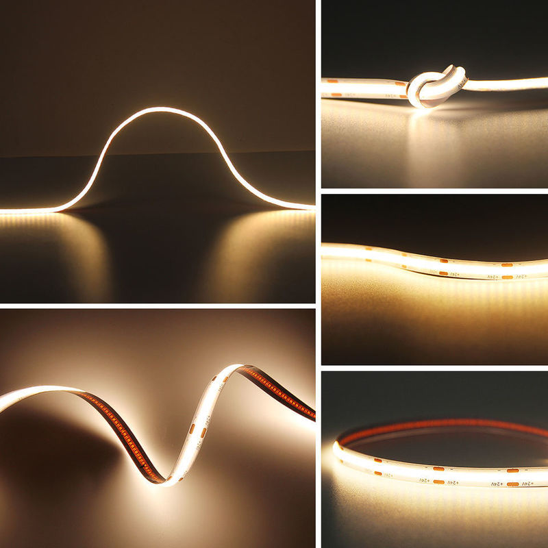 120 βαθμών γωνία δέσμης COB 320 LED 24V 8mm 10mm LED Strip Light για διακόσμηση κήπου