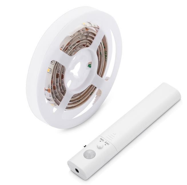 SMD2835 LED Strip Light με αισθητήρα κίνησης 1m μήκος USB επαναφορτιζόμενο με τη λειτουργία ημέρας και νύχτας