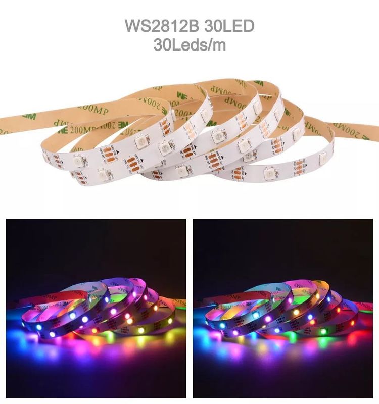Αδιάβροχο 12V ws2812 ws2811 Led Strip 60leds για μαγικό χρώμα RGB διακόσμηση CRI Ra 80
