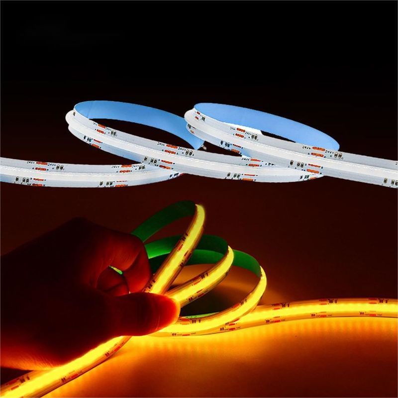 LED ταινία 5m/lot Smd 320 384 840leds/m Αδιάβροχη ευέλικτη Cob Led Strip Dc 24v Ra90 RGBCCT 3000k 4000k 6000k