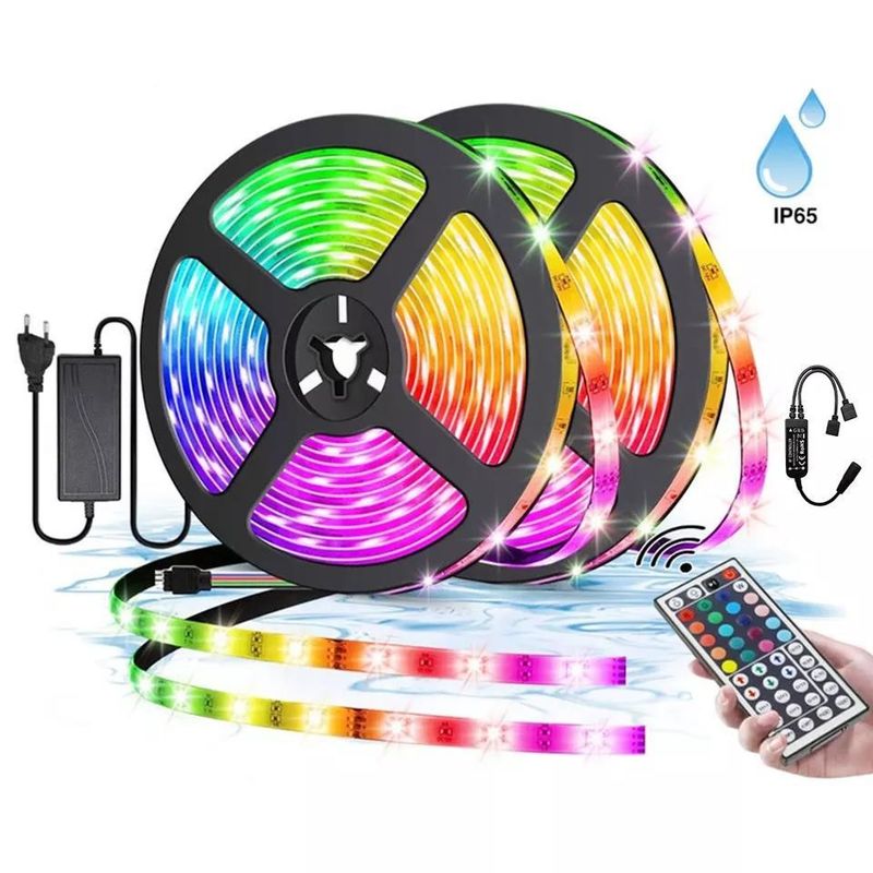 Διαρκής φωτισμός Αδιάβροχος IP65 30d/m 5050 RGB LED Light Strips με τηλεχειριστήριο
