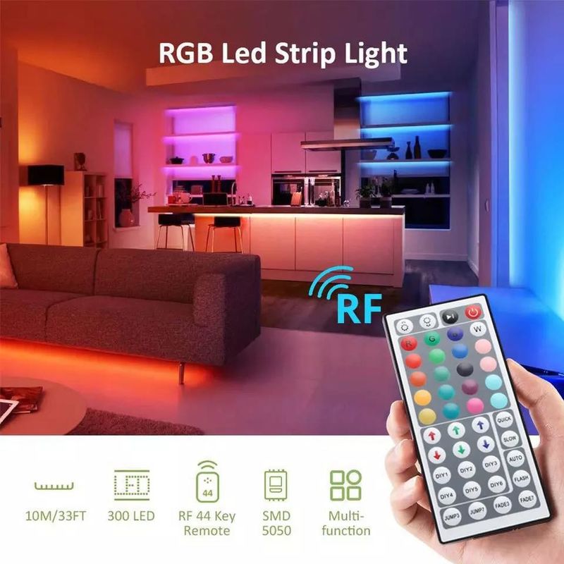 Διαρκής φωτισμός Αδιάβροχος IP65 30d/m 5050 RGB LED Light Strips με τηλεχειριστήριο