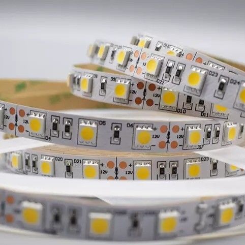 12w 12v 24v 10mm 60 LEDs Rgb 5050 Smd Ευέλικτο φως LED με πολλαπλά χρώματα