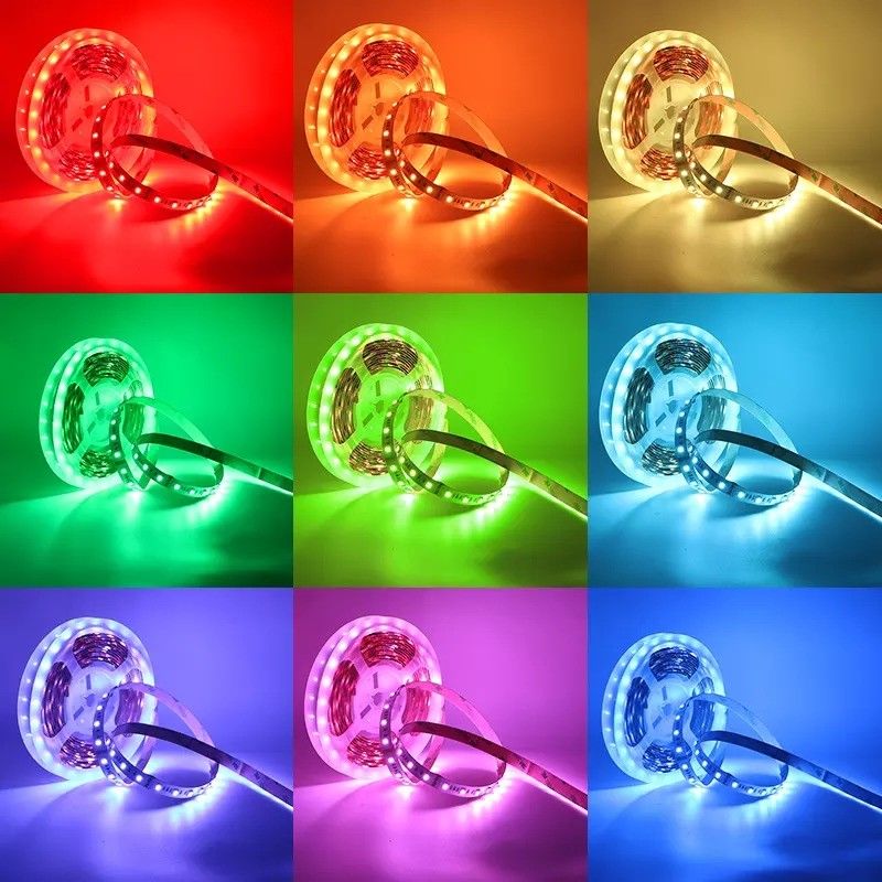 12w 12v 24v 10mm 60 LEDs Rgb 5050 Smd Ευέλικτο φως LED με πολλαπλά χρώματα