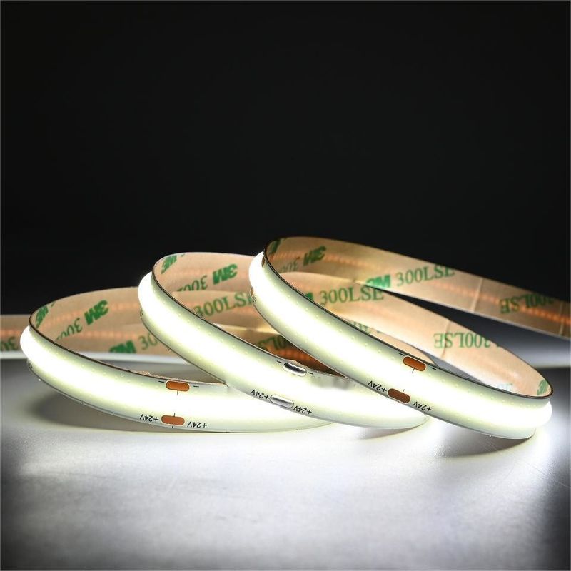 10m/roll Διπλές γραμμές 600leds 12v 24v Ra80 12mm Ευέλικτο COB Led Ευέλικτο φως λωρίδας