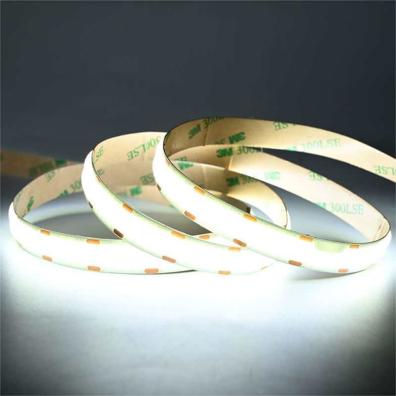 10m/roll Διπλές γραμμές 600leds 12v 24v Ra80 12mm Ευέλικτο COB Led Ευέλικτο φως λωρίδας