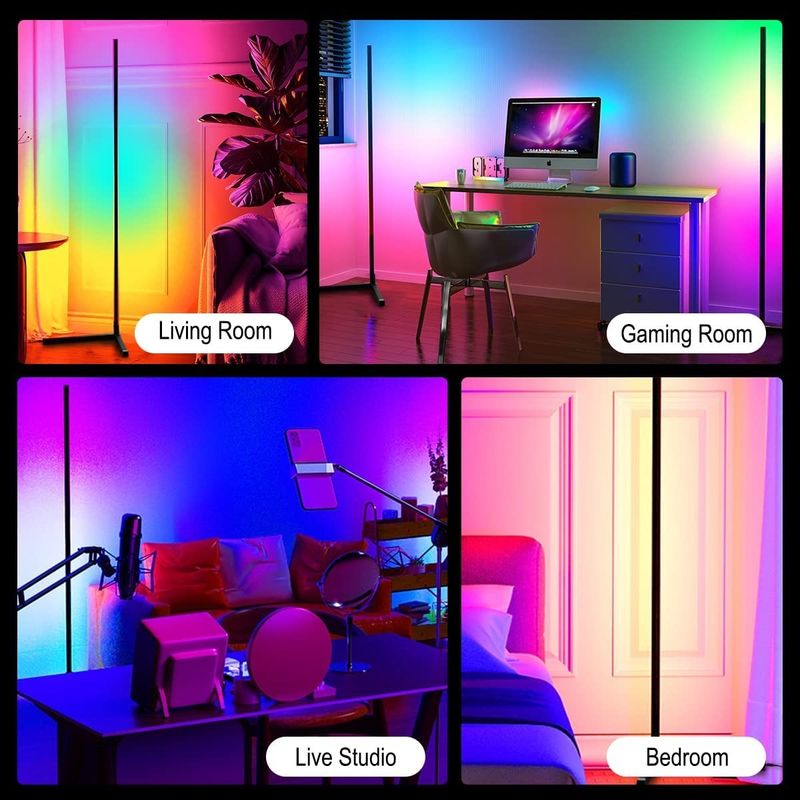 Δωμάτιο υπνοδωμάτιο RGB IC Gaming Φώτα Στέγαση Περιβαλλοντική διάθεση Φως LED Στροφική λάμπα δαπέδου