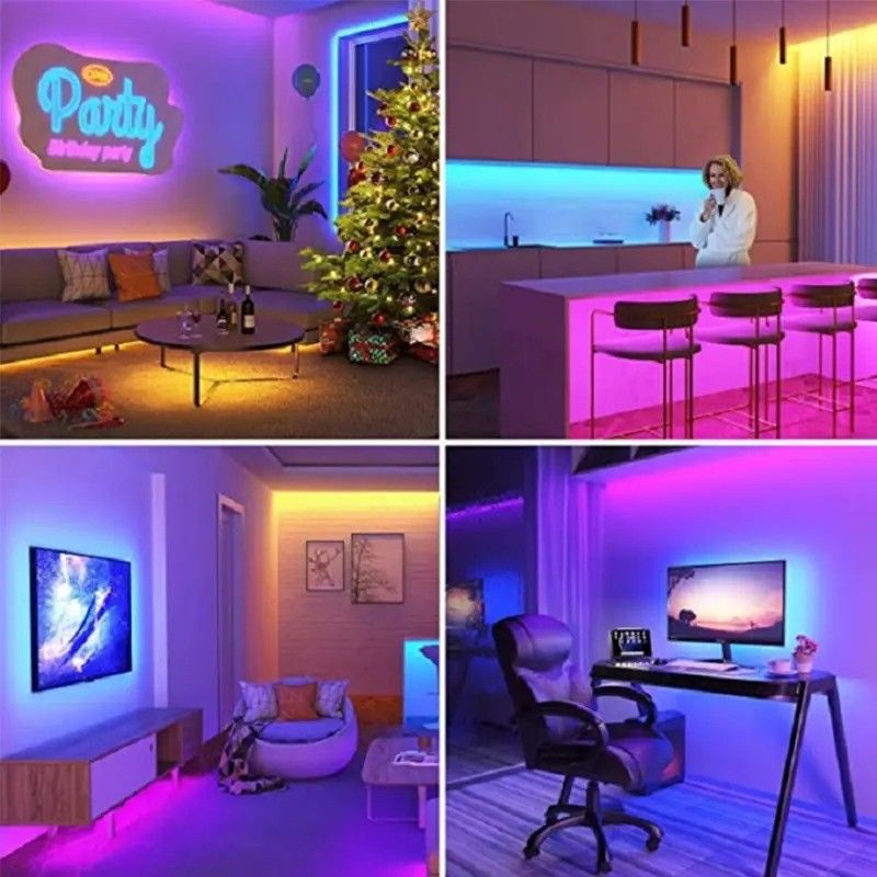 Φωτό Φωτεινή ροή lm 1000 24V 576leds/μέτρο RGB COB LED Soft Light Strip άμεση καλή