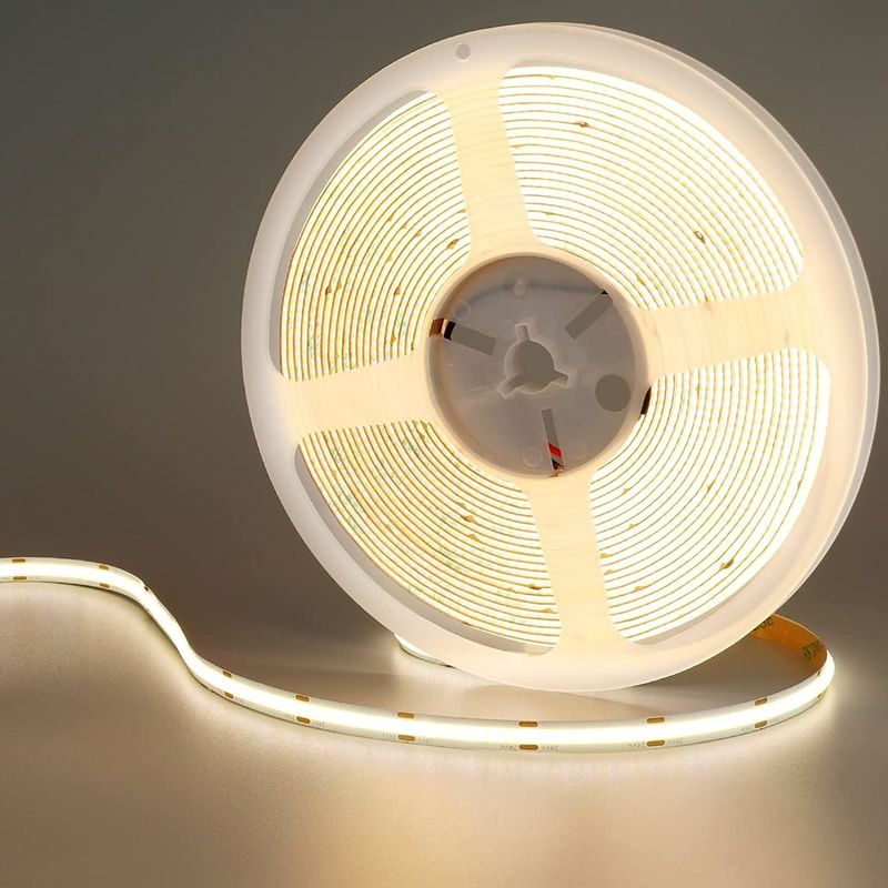 Φωτεινή λωρίδα Cob 5V 12V 24V Προσαρμοσμένη 50000 ώρες Διάρκεια ζωής 0,15kg