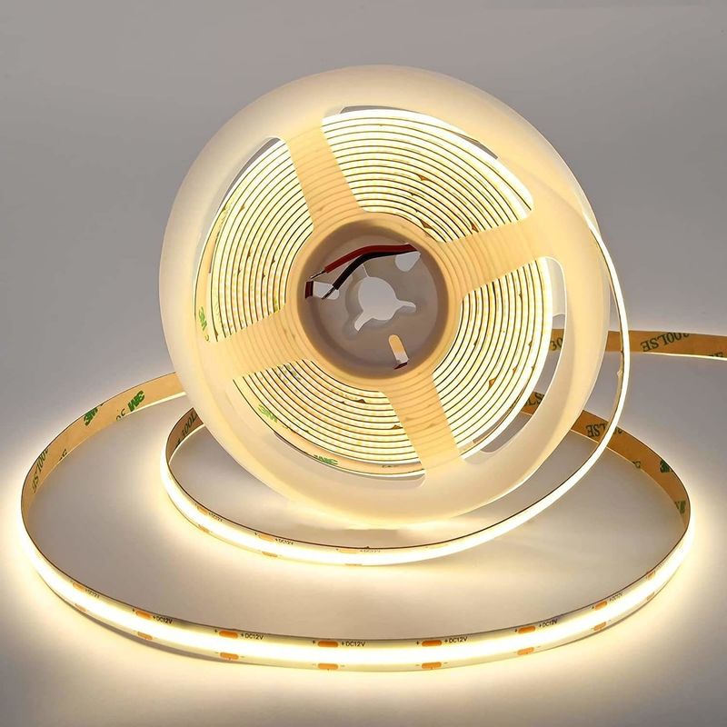 0.15kg IP20 COB 480 LED/M DC24V DC12V Αμετάβλητο και ομοιόμορφο φως LED με λωρίδα CE ROHS 3-