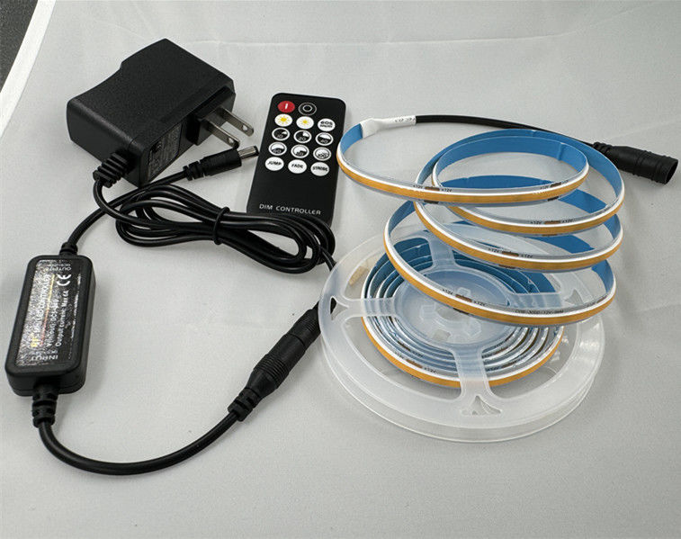 CRI 90 COB LED λωρίδες φωτισμού χαμηλώσιμες θερμό λευκό κρύο λευκό LED φώτα IP20 1000lm