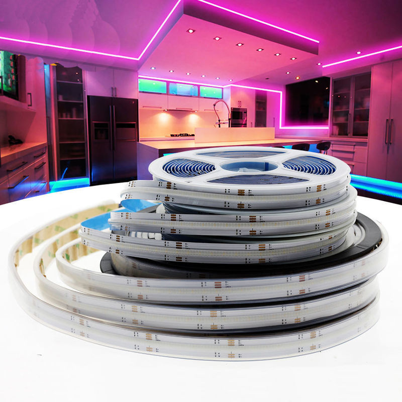 90 Ra CRI COB RGB LED Strip Light Αδιάβροχο 12V 24V για υπηρεσίες λύσεων φωτισμού