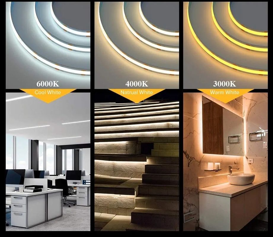 Εσωτερικό φωτισμό Ζεστή λευκή LED ταινία 8mm πλάτος με υλικό FPC LED αντίστασης