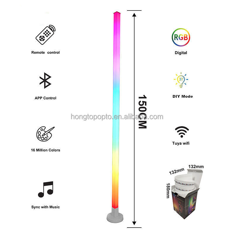 Σχεδιασμός φωτισμού και κυκλωμάτων APP Control Standing Floor Lamp για πολύχρωμη διακόσμηση σπιτιού