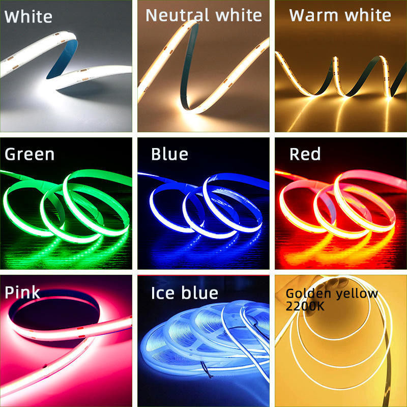 12V/24V Cob Led Strip 320leds/m Ρολ προς Ρολ 5m/10m/20m/50m Κόψιμο κάθε 3 LEDs