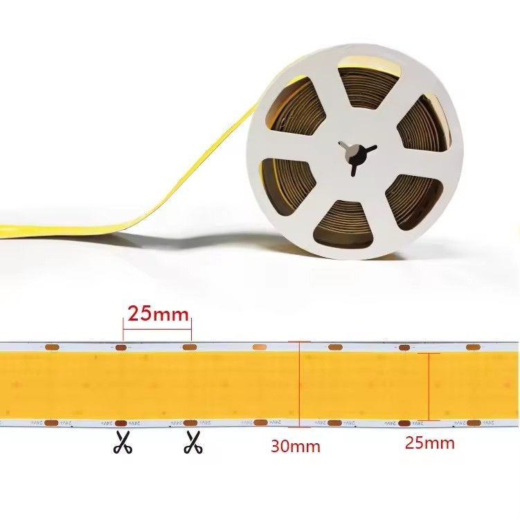 COB LED Strip Super Wide 30mm 1600chips 40W/M 2700k 3000k 6500k DC24V για έργο οροφής