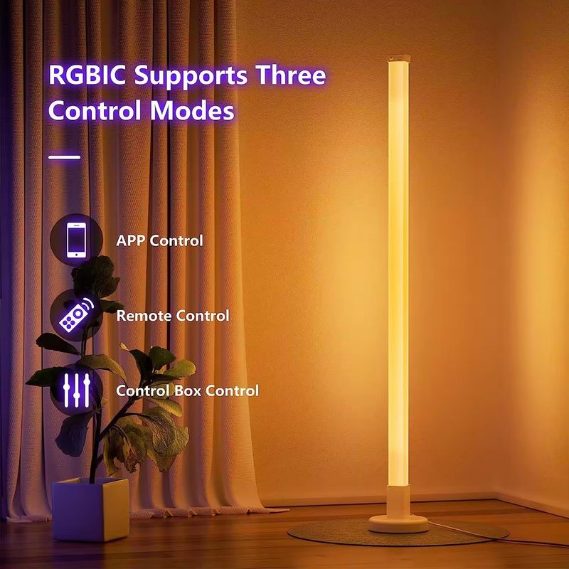 RGBIC Bluetooth Tuya WiFi Smart App LED φωτιστικό γωνίας για καθιστικό 35*35*1500mm