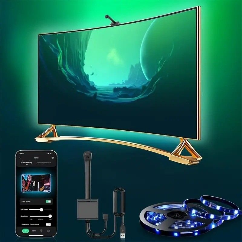 Τεχνολογία DC συνδεσιμότητας Wifi Immersion TV LED φώτα πίσω για 65-75 ίντσες Βοηθός